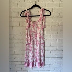Buddy Love Pink and White Midi Dress